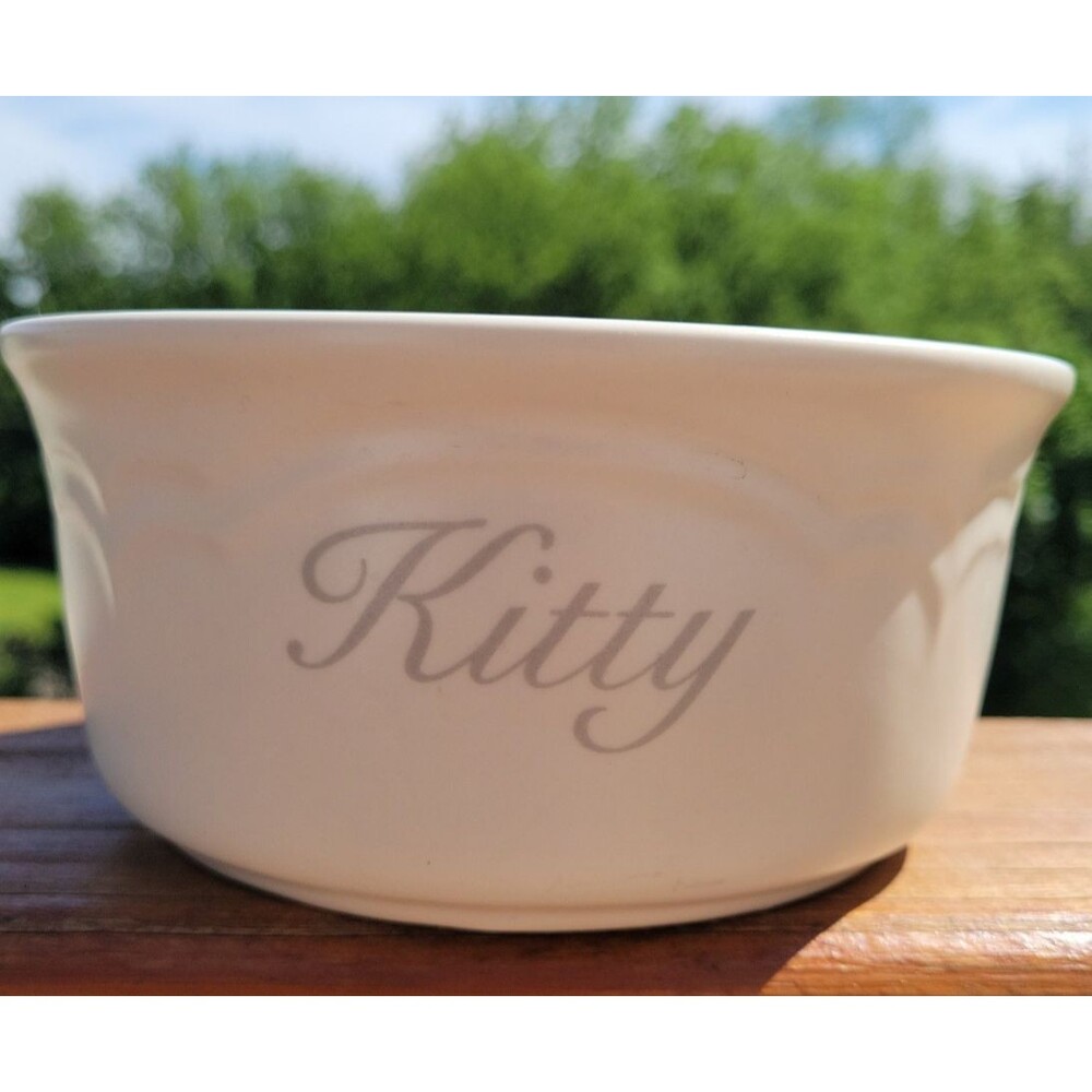 PFALTZGRAFF TEA ROSE KITTY PET BOWL